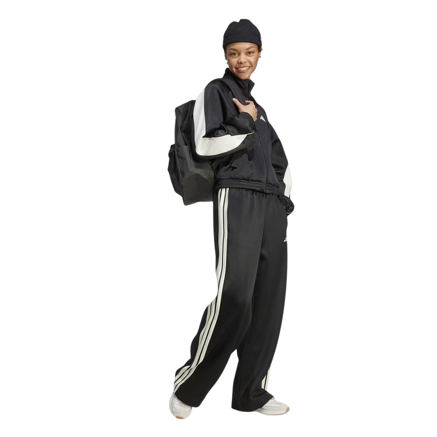 Black-White - Pack Shot - Adidas Womens-Ladies Tracksuit Top