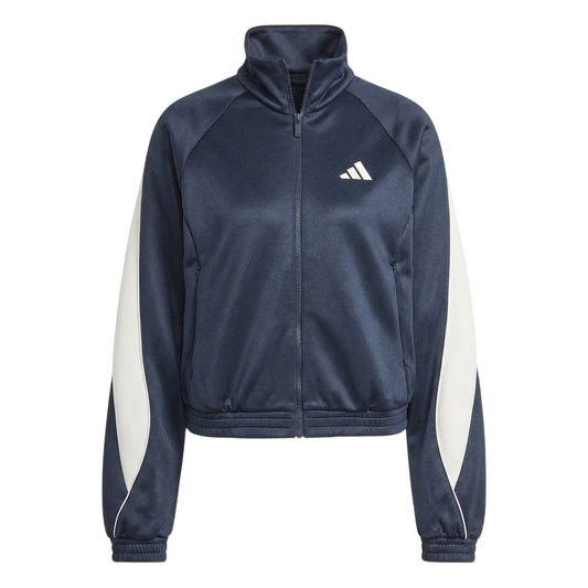 Navy - Front - Adidas Womens-Ladies Tracksuit Top