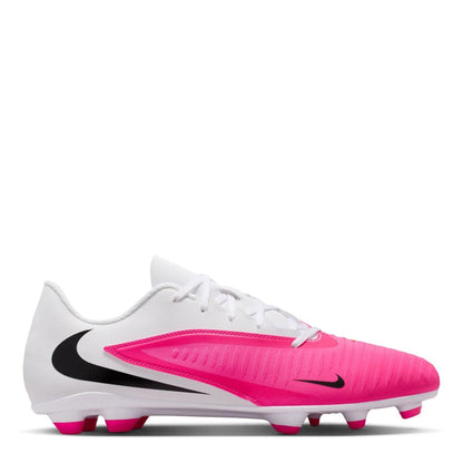 White-Pink - Front - Nike Mens Phantom 6 Low Club Firm Ground Football Boots