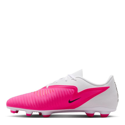 White-Pink - Back - Nike Mens Phantom 6 Low Club Firm Ground Football Boots