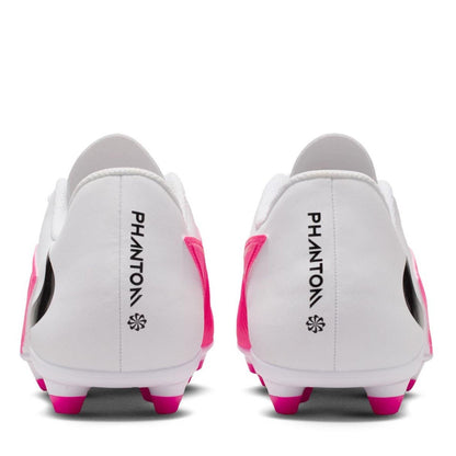 White-Pink - Pack Shot - Nike Mens Phantom 6 Low Club Firm Ground Football Boots