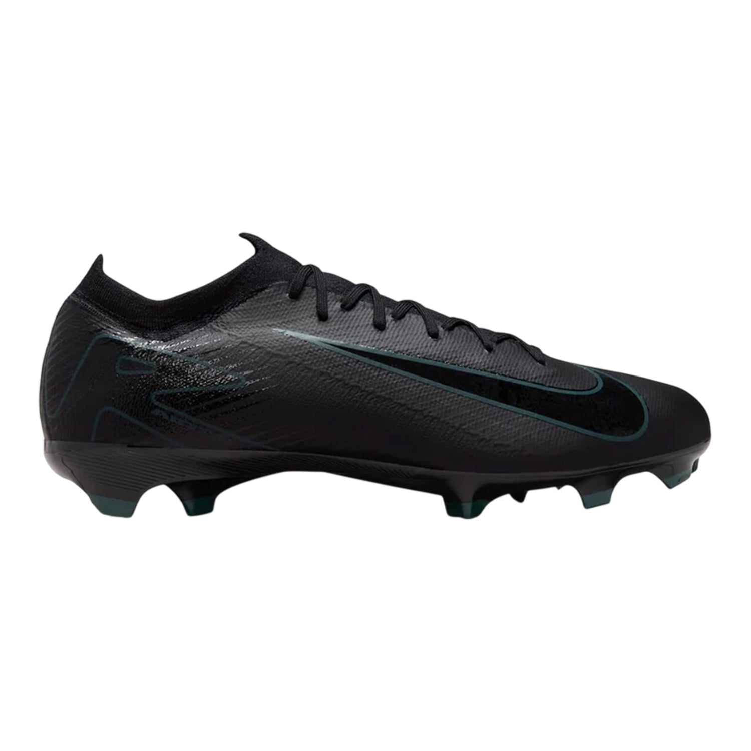 Black-Green - Front - Nike Mens Mercurial Vapor 16 Firm Ground Football Boots