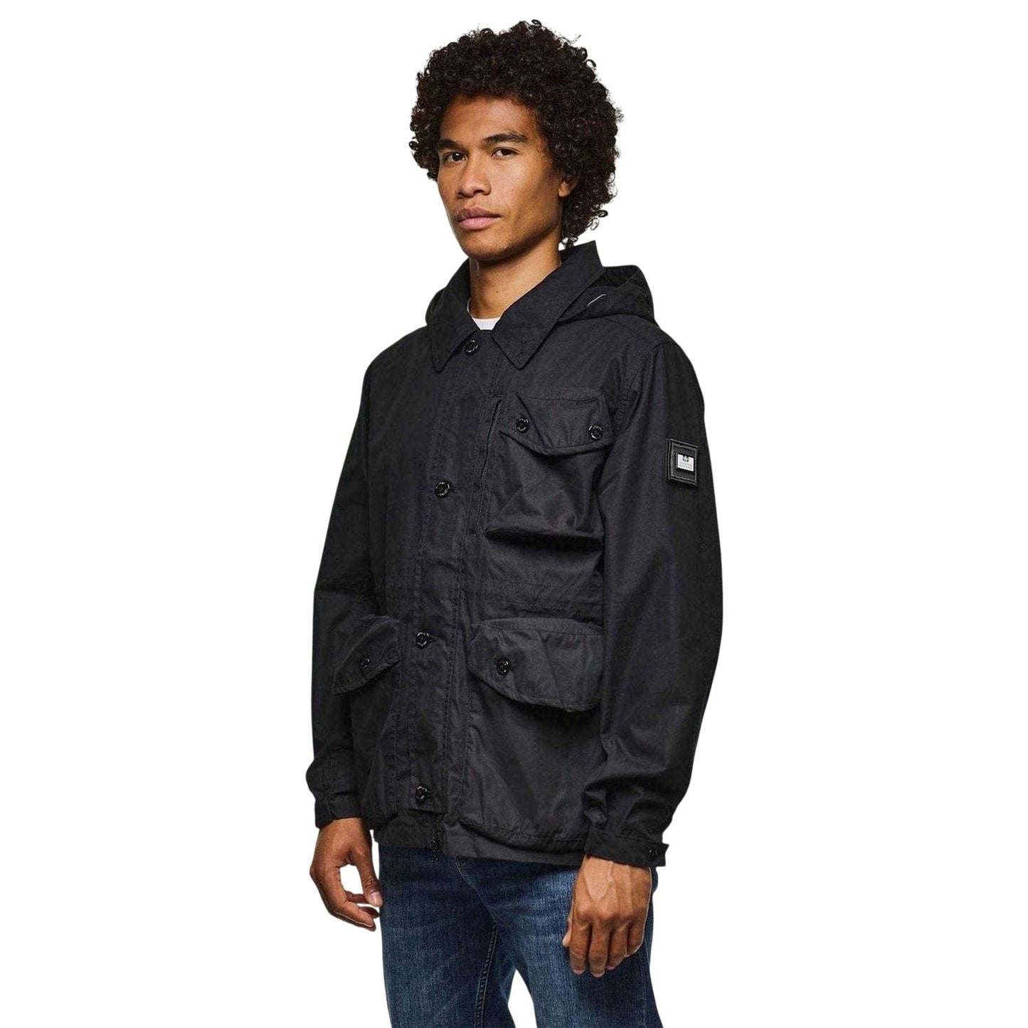 Black - Side - Weekend Offender Mens Harporcrate Hooded Jacket