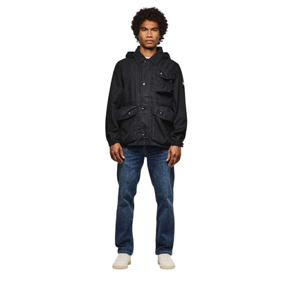 Black - Pack Shot - Weekend Offender Mens Harporcrate Hooded Jacket