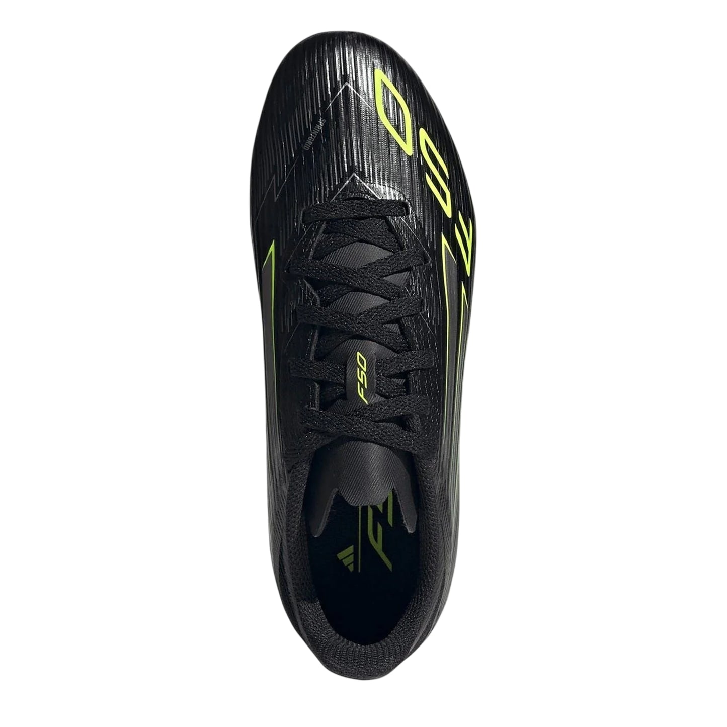 Black-Lemon - Back - Adidas Childrens-Kids F50 League Firm Ground Football Boots