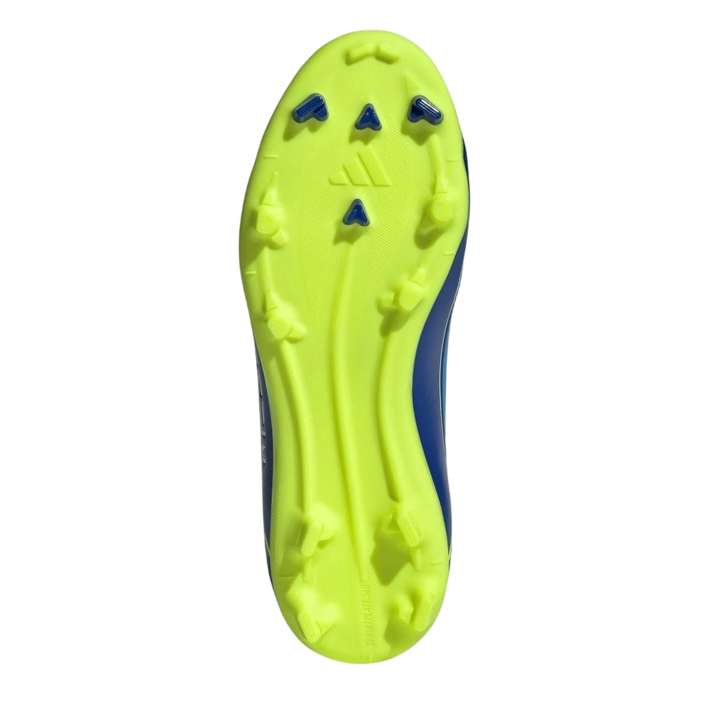 Blue-Yellow - Side - Adidas Childrens-Kids F50 League Firm Ground Football Boots
