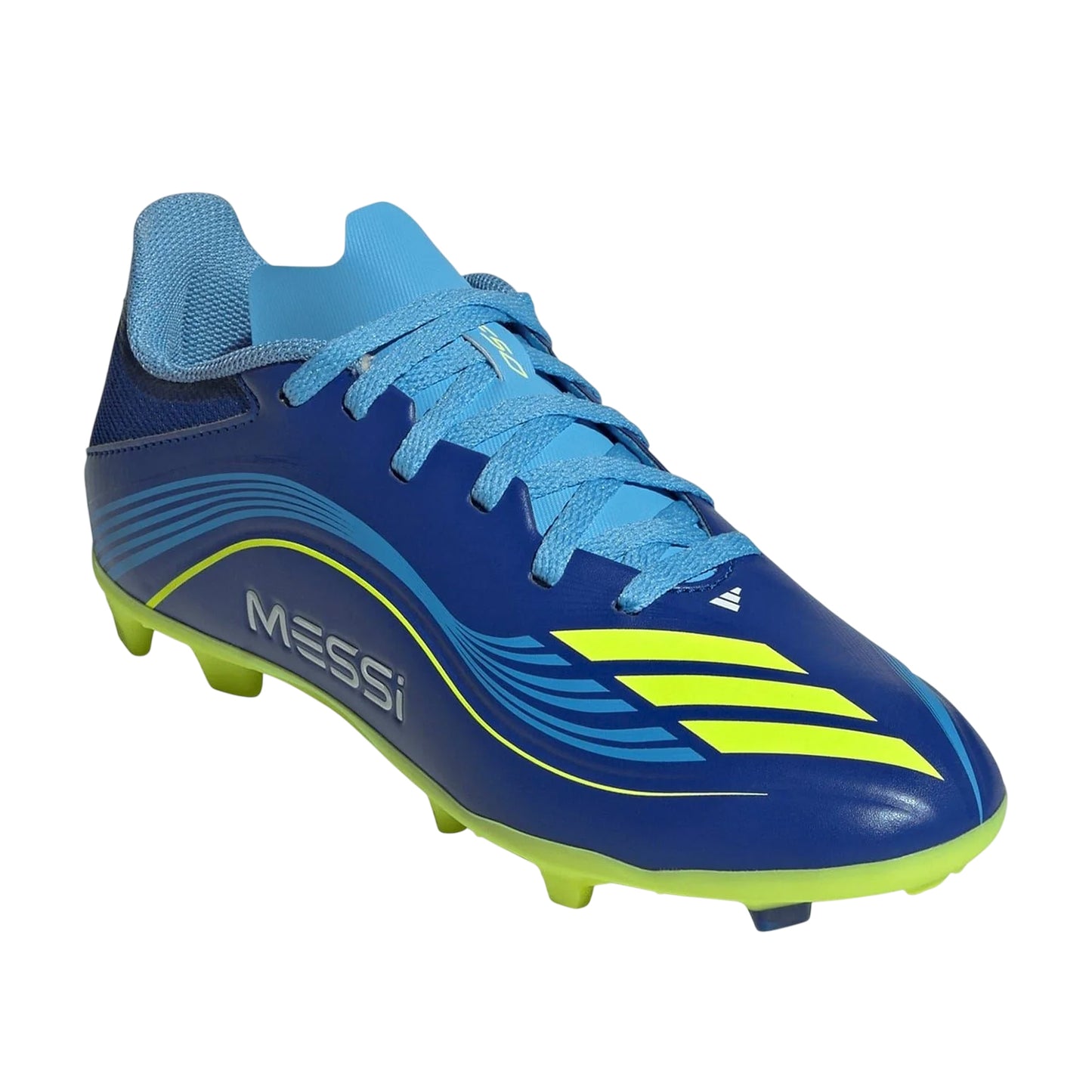 Blue-Yellow - Lifestyle - Adidas Childrens-Kids F50 League Firm Ground Football Boots
