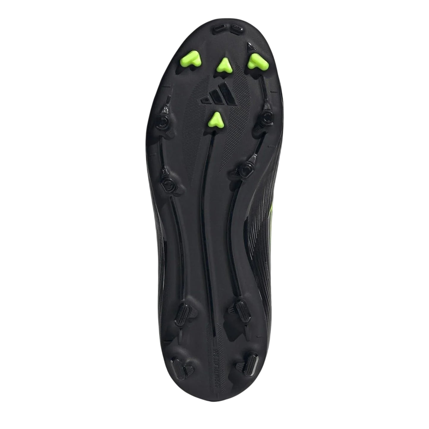 Black-Lemon - Side - Adidas Childrens-Kids F50 League Firm Ground Football Boots