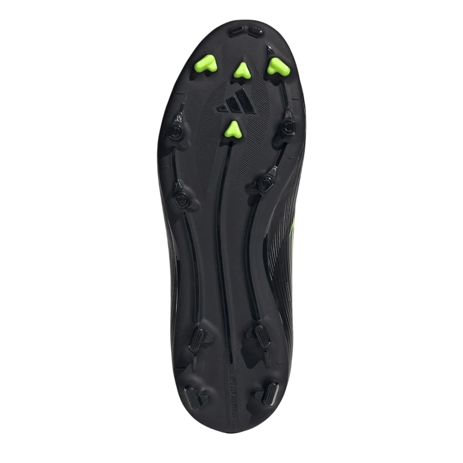 Black-Lemon - Side - Adidas Childrens-Kids F50 League Firm Ground Football Boots