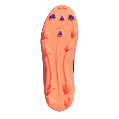 Orange-Blue - Side - Adidas Childrens-Kids F50 League Firm Ground Football Boots