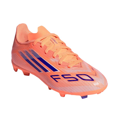 Orange-Blue - Lifestyle - Adidas Childrens-Kids F50 League Firm Ground Football Boots