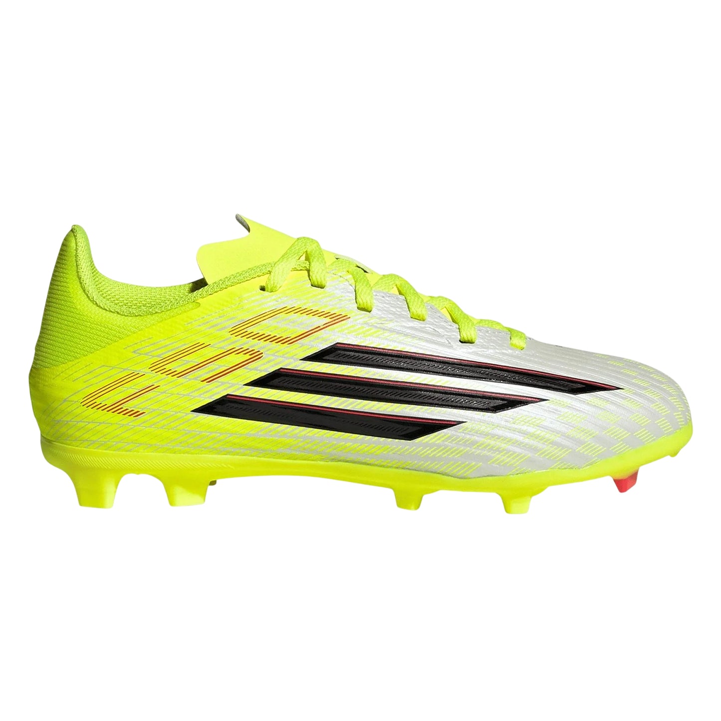 Solar Yellow - Front - Adidas Childrens-Kids F50 League Firm Ground Football Boots