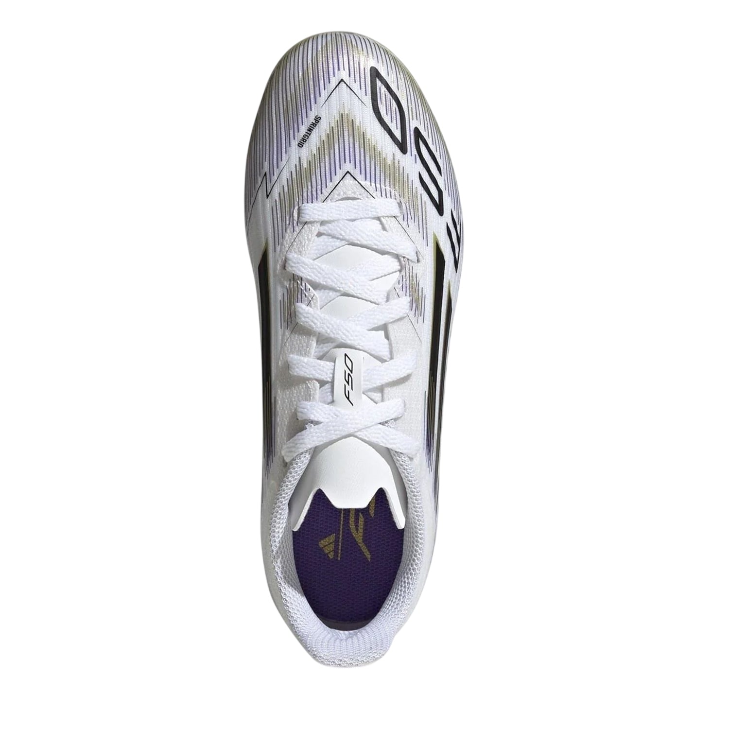 White - Back - Adidas Childrens-Kids F50 League Firm Ground Football Boots