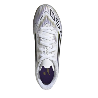 White - Back - Adidas Childrens-Kids F50 League Firm Ground Football Boots