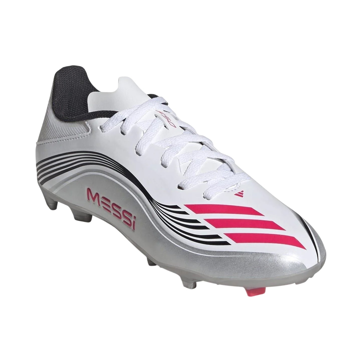 White-Red - Lifestyle - Adidas Childrens-Kids F50 League Firm Ground Football Boots