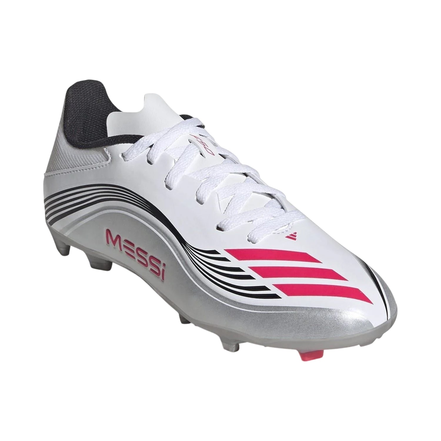 White-Red - Lifestyle - Adidas Childrens-Kids F50 League Firm Ground Football Boots