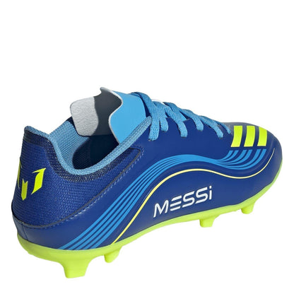 Royal Blue-Yellow - Lifestyle - Adidas Childrens-Kids F50 League Firm Ground Football Boots