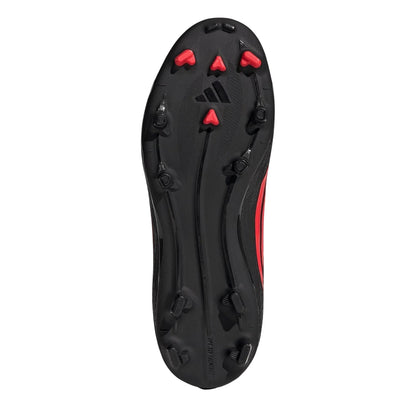 Black-Red - Side - Adidas Childrens-Kids F50 League Firm Ground Football Boots
