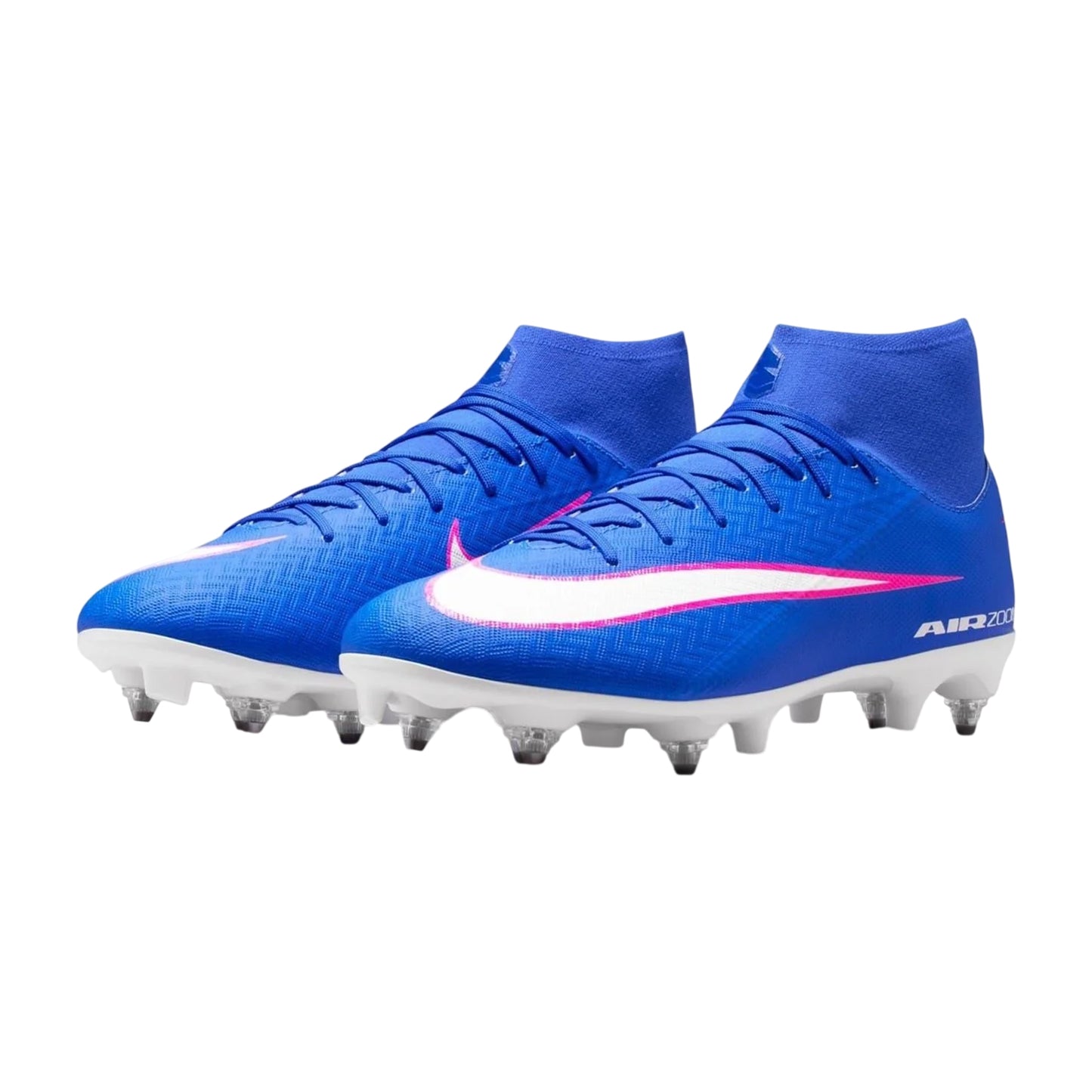 Blue-White-Pink - Lifestyle - Nike Mens Mercurial Superfly 10 Soft Ground Football Boots