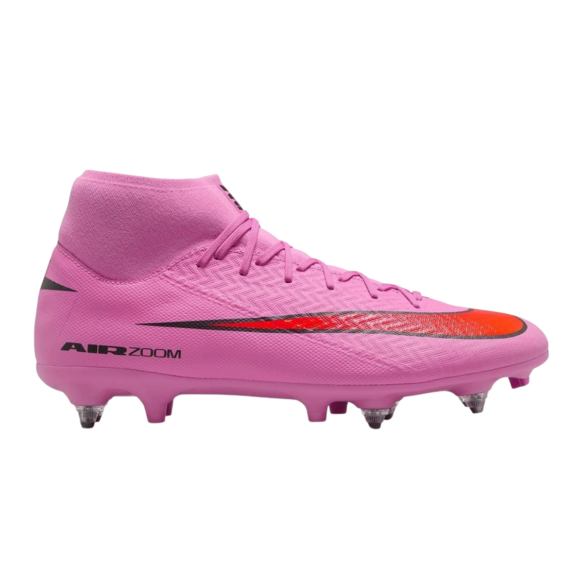 Pink-Black - Front - Nike Mens Mercurial Superfly 10 Soft Ground Football Boots