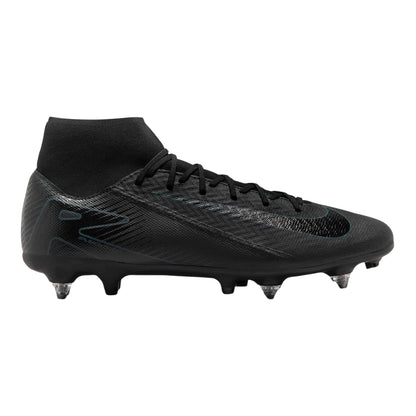 Black-Green - Front - Nike Mens Mercurial Superfly 10 Soft Ground Football Boots