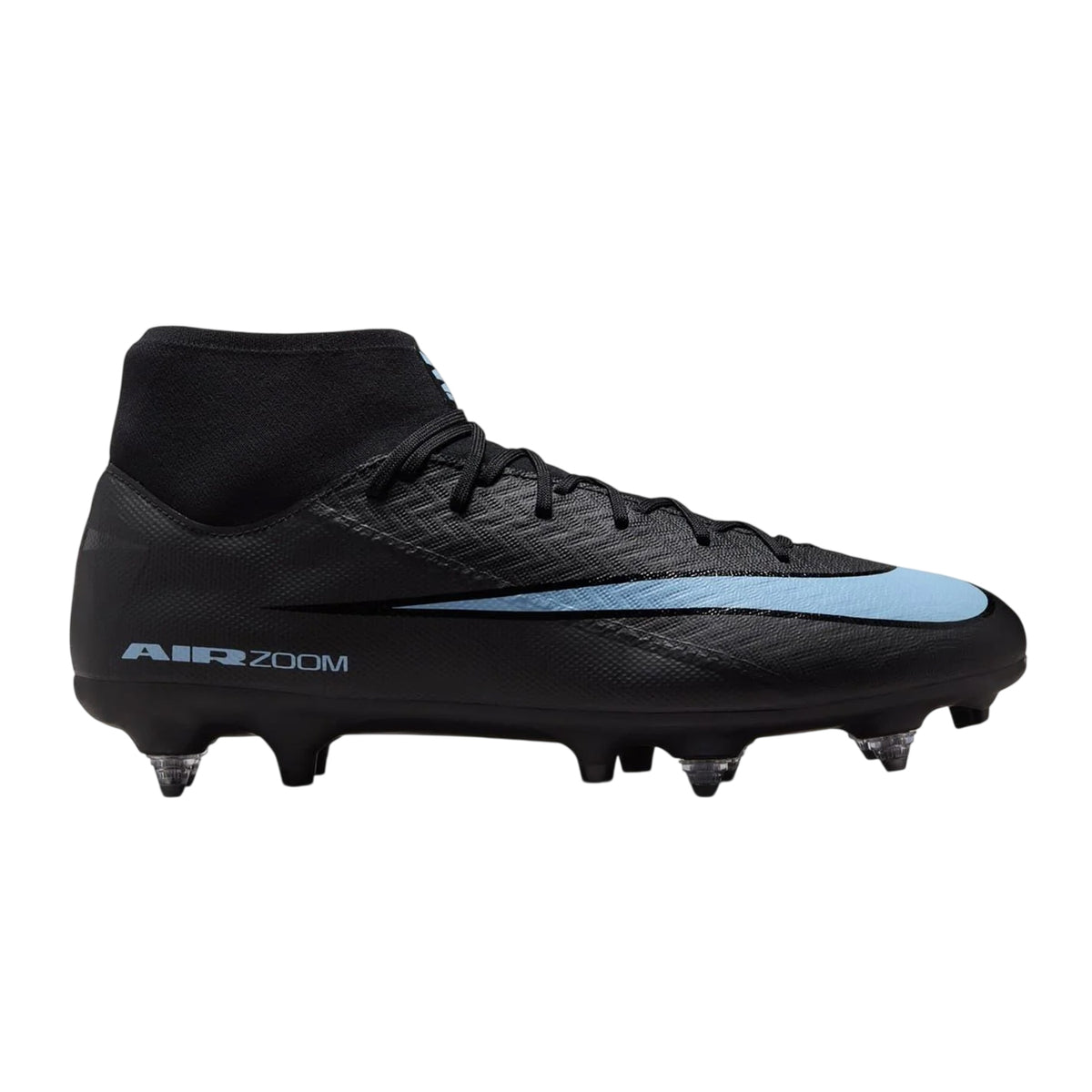 Black-Blue - Front - Nike Mens Mercurial Superfly 10 Soft Ground Football Boots