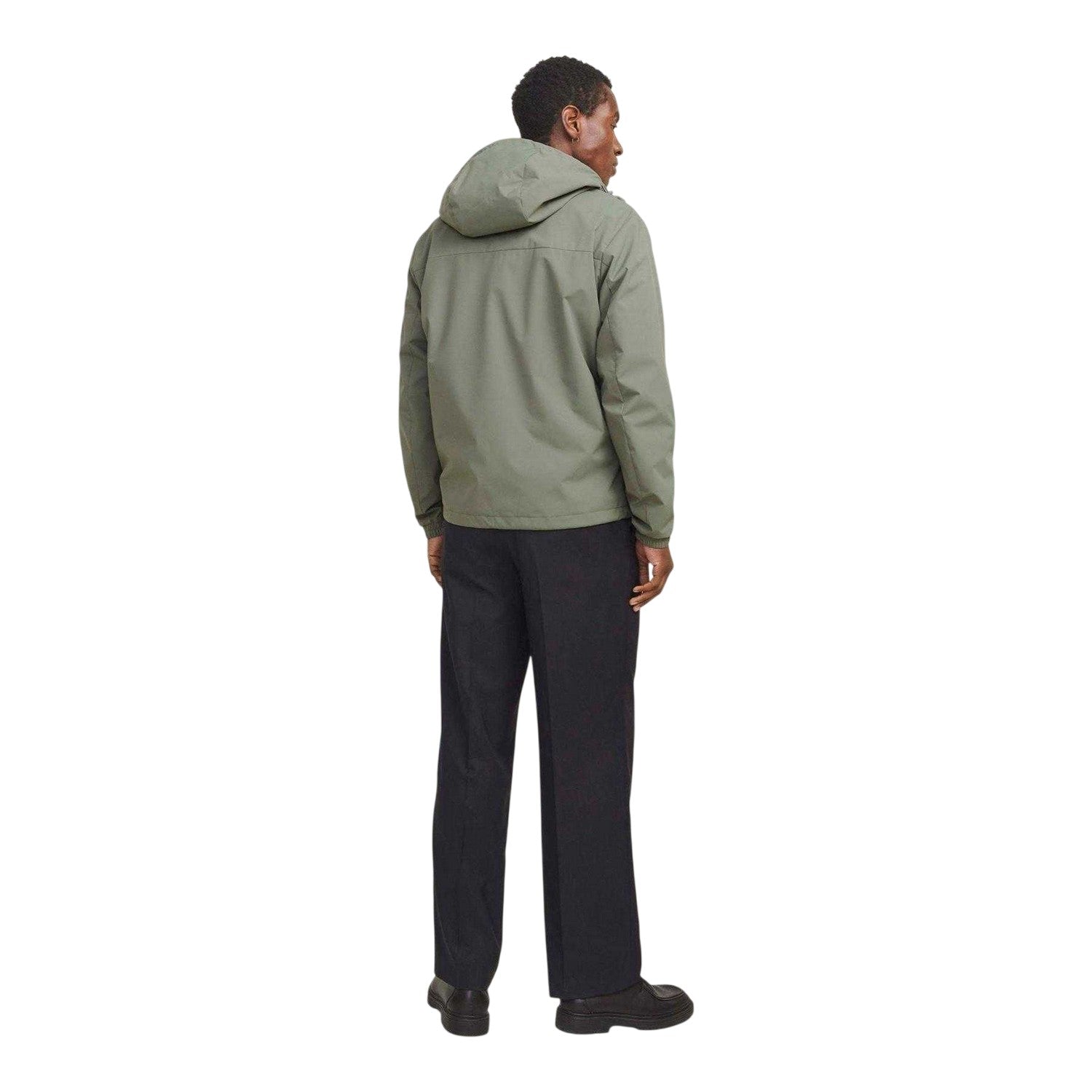 Agave Green - Back - Jack And Jones Mens Lightweight Hooded Jacket