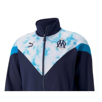 Navy - Side - Puma Mens Olympique De Marseille FC Track Jacket