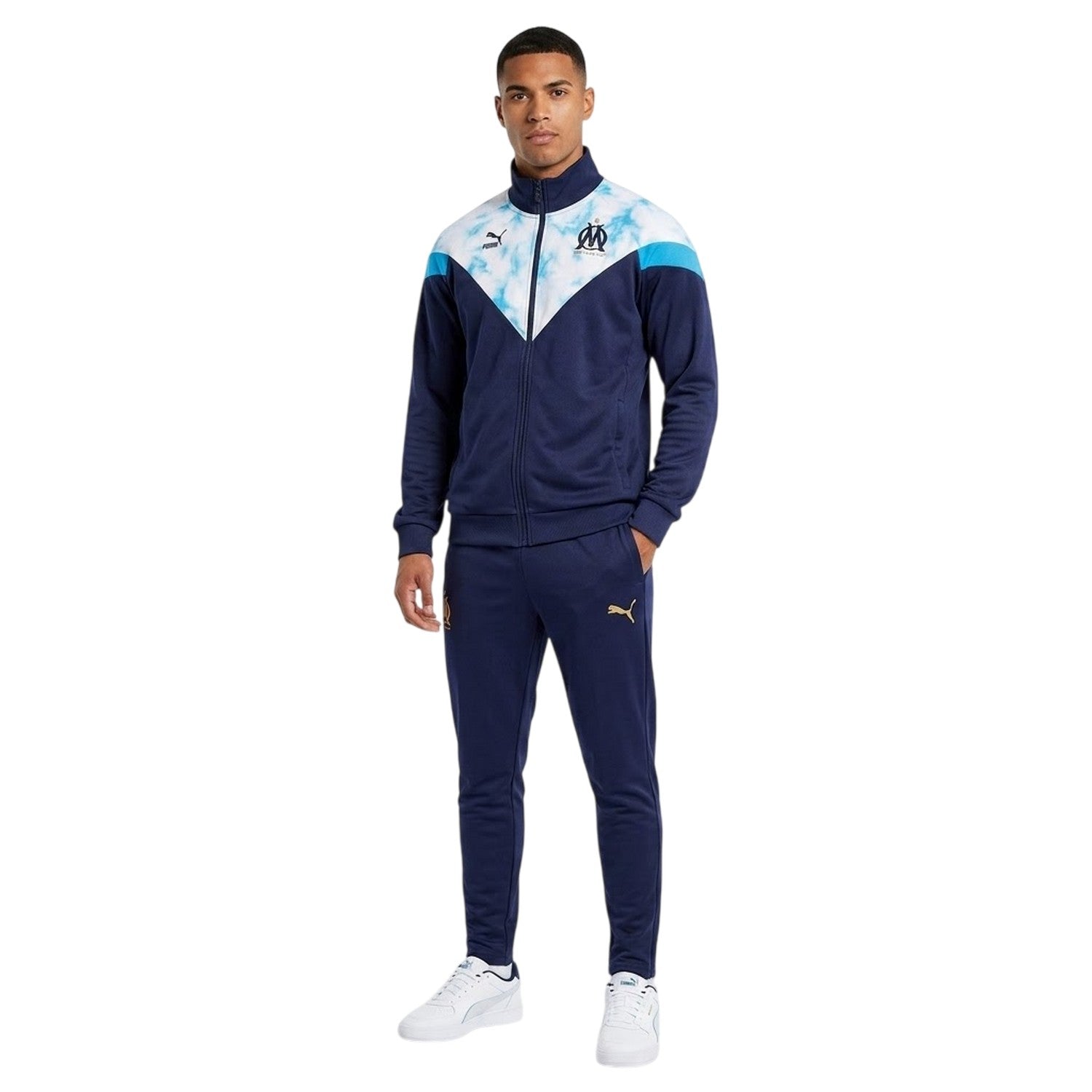 Navy - Lifestyle - Puma Mens Olympique De Marseille FC Track Jacket