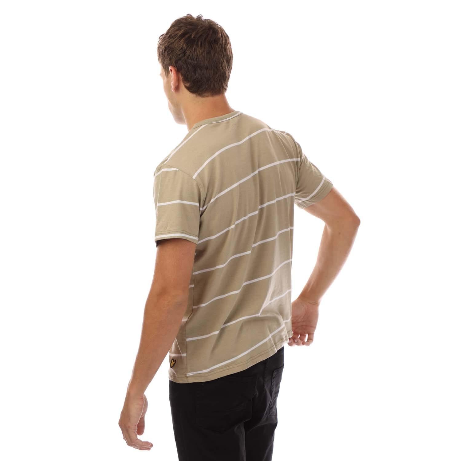 White-Black-Beige - Lifestyle - Lyle & Scott Mens Striped T-Shirt (Pack of 3)