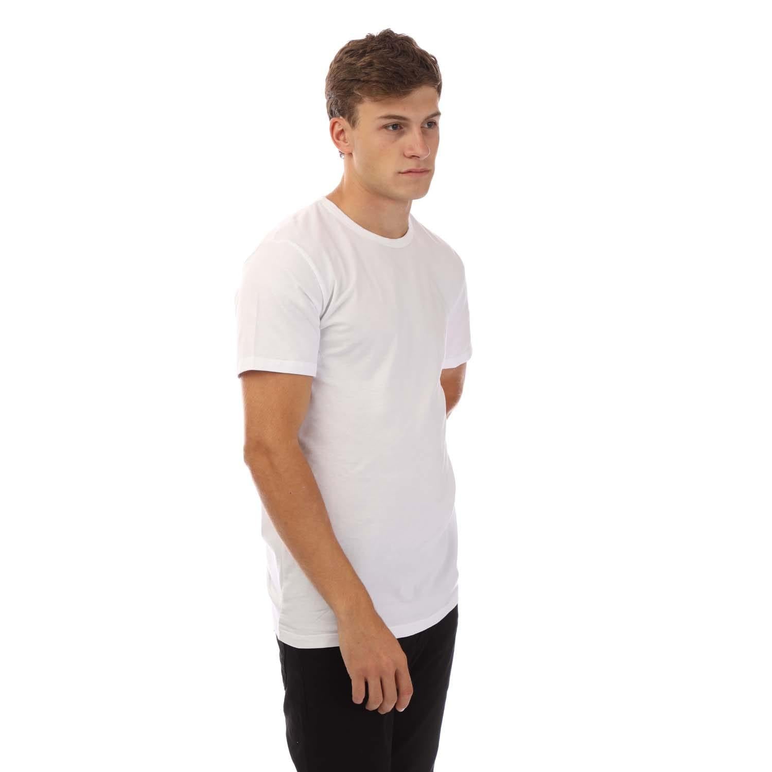 White-Black-Beige - Pack Shot - Lyle & Scott Mens Striped T-Shirt (Pack of 3)