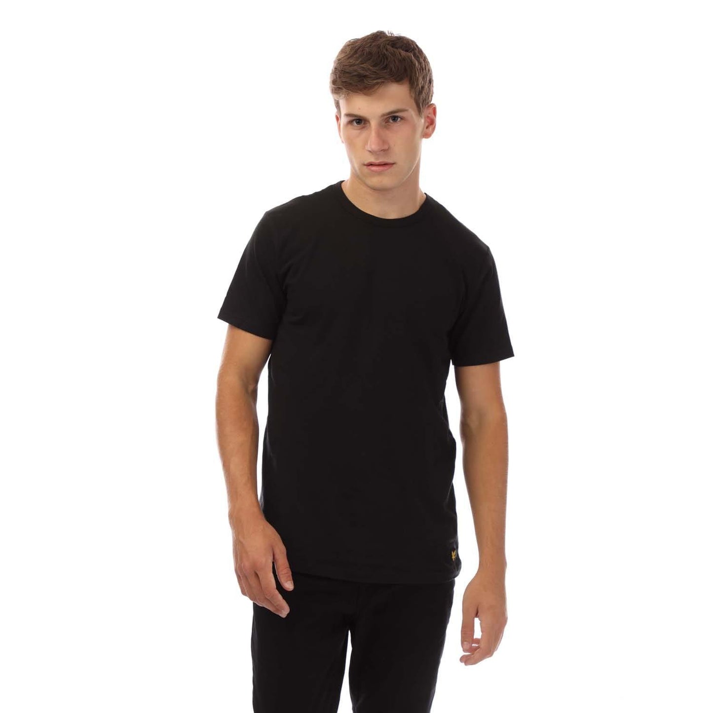 White-Black-Beige - Front - Lyle & Scott Mens Striped T-Shirt (Pack of 3)