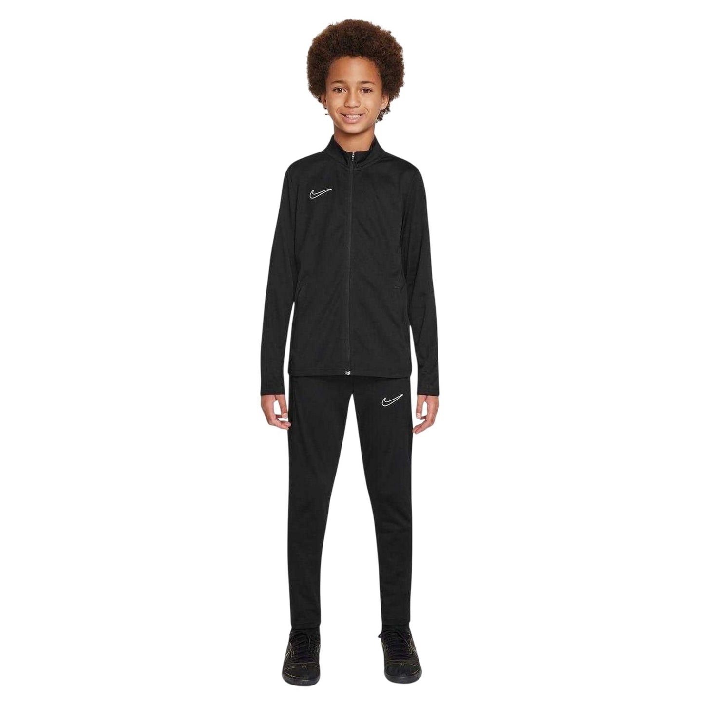 Black-White - Front - Nike Childrens-Kids Academy Warm Up Tracksuit