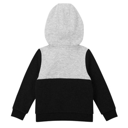 Black-Grey - Side - Slazenger Childrens-Kids Colour Block Fleece Tracksuit