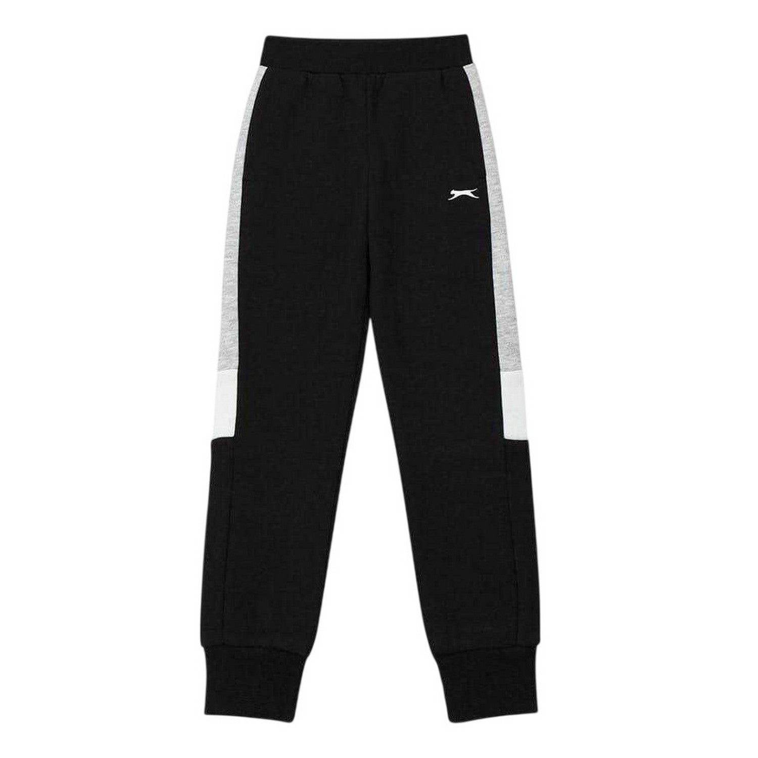 Black-Grey - Lifestyle - Slazenger Childrens-Kids Colour Block Fleece Tracksuit