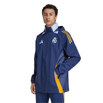 Blue - Pack Shot - Adidas Mens 24-25 Real Madrid CF Jacket