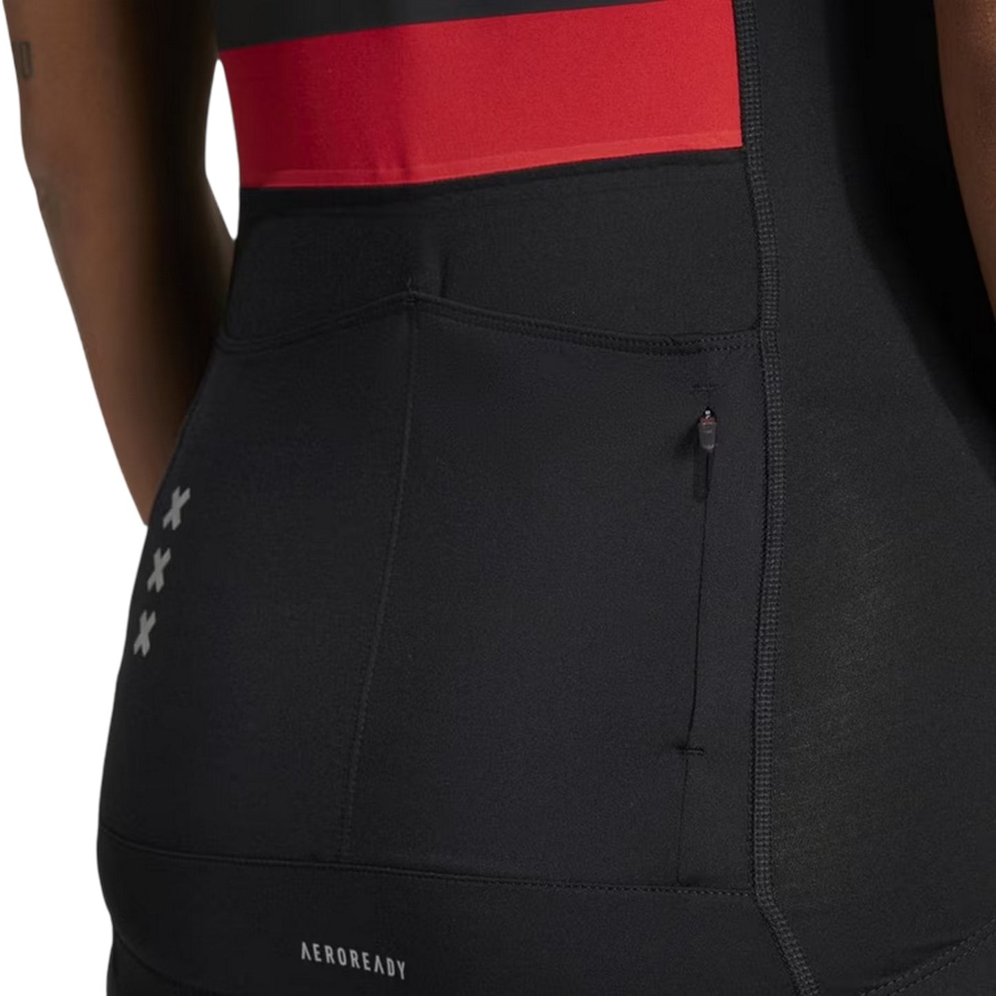 Black - Lifestyle - Adidas Womens-Ladies Ajax Mock Neck Short-Sleeved Cycling Jersey