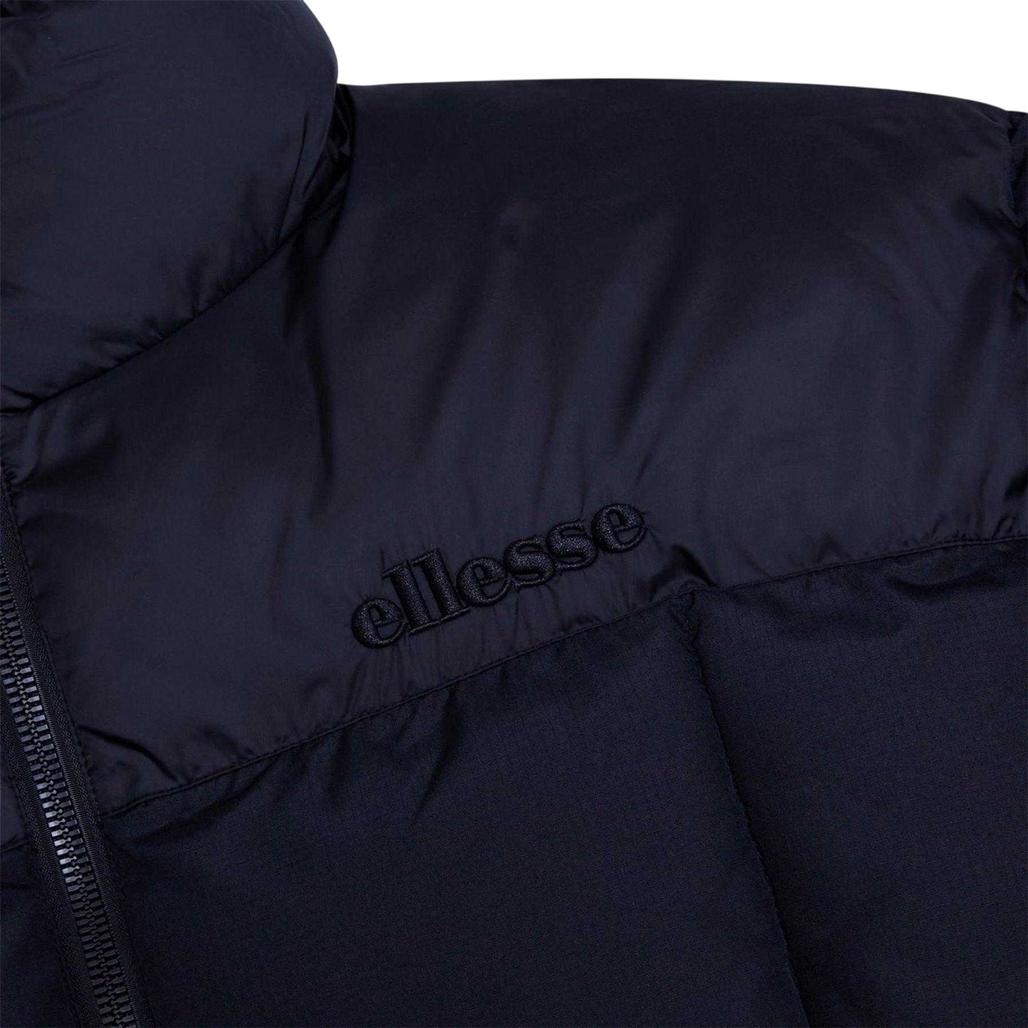 Black - Side - Ellesse Mens Rene Logo Padded Jacket