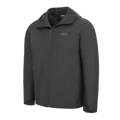 Black - Side - Donnay Mens Lightweight Hooded Jacket