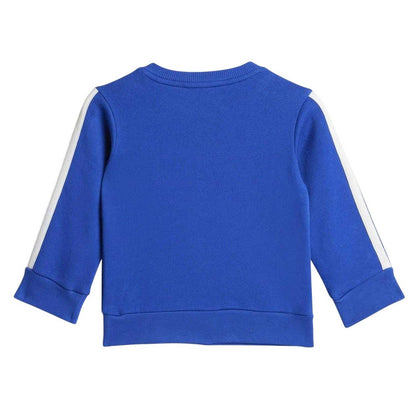 Blue-Grey - Side - Adidas Baby Long-Sleeved Tracksuit Set