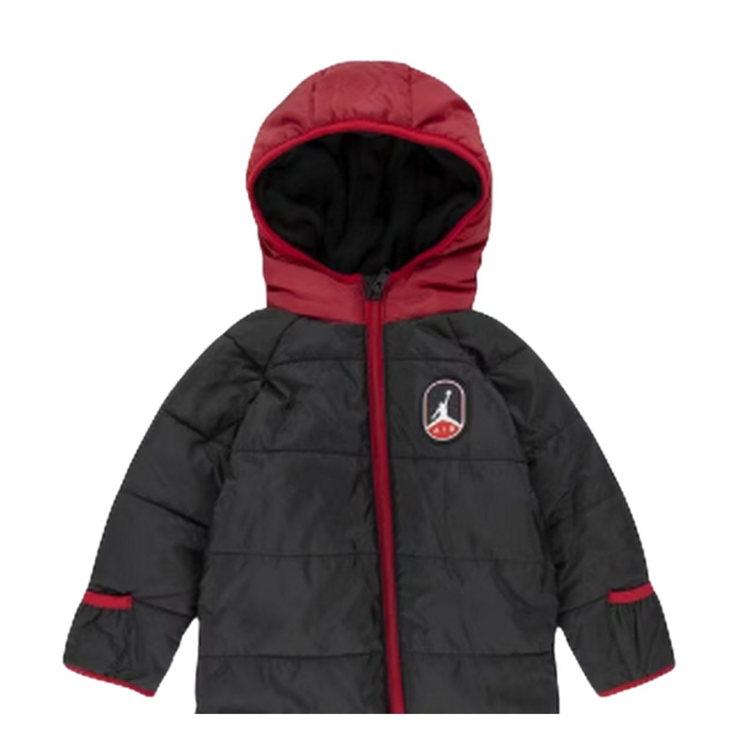 Black - Back - Nike Baby Air Jordan Hooded Jumpsuit