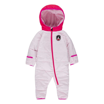 Pink Foam - Front - Nike Baby Air Jordan Hooded Jumpsuit