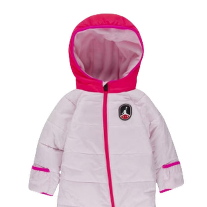 Pink Foam - Back - Nike Baby Air Jordan Hooded Jumpsuit