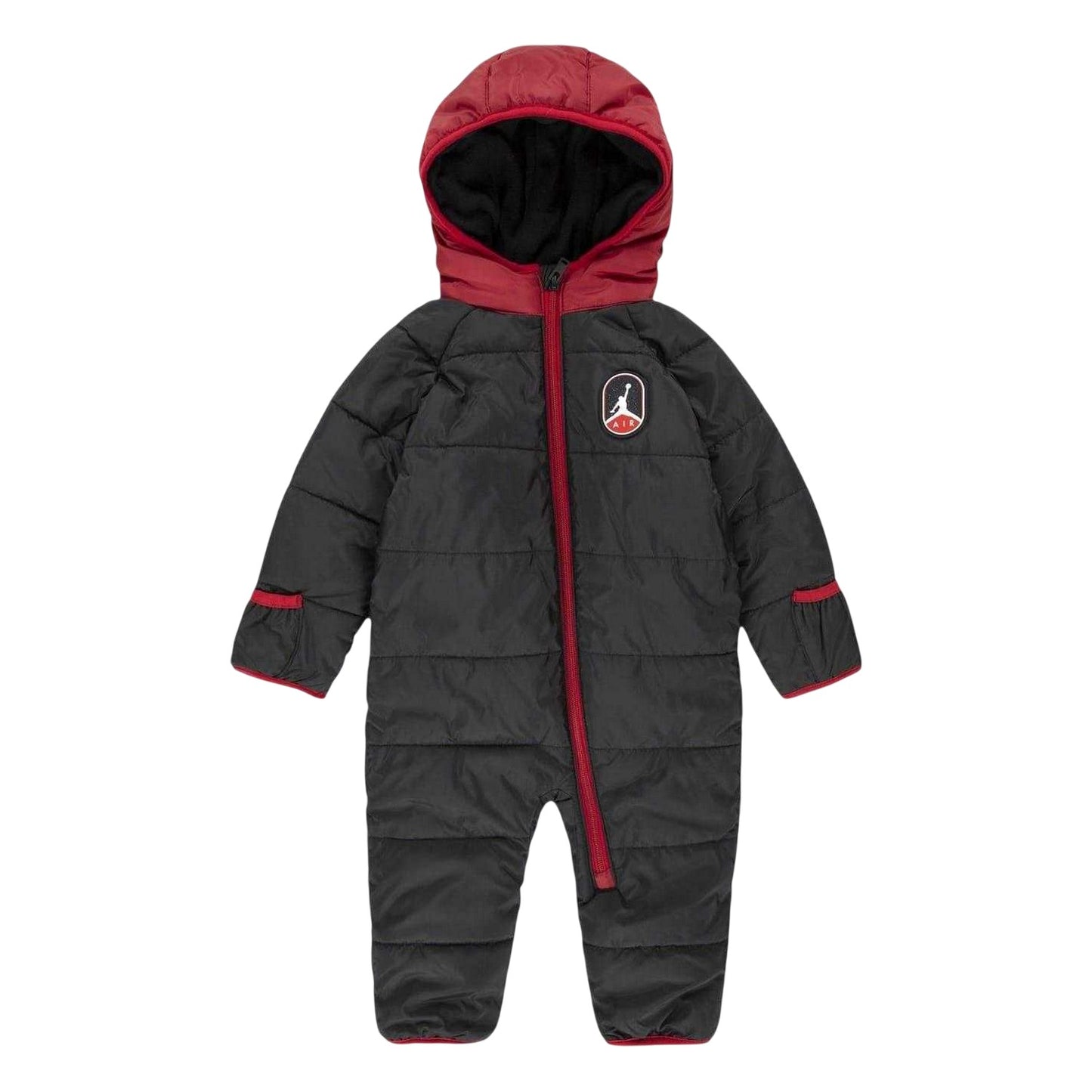 Black - Front - Nike Baby Air Jordan Hooded Jumpsuit