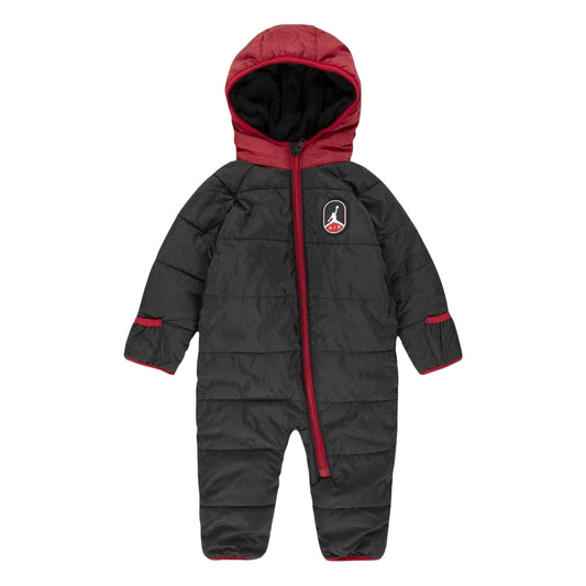 Black - Front - Nike Baby Air Jordan Hooded Jumpsuit