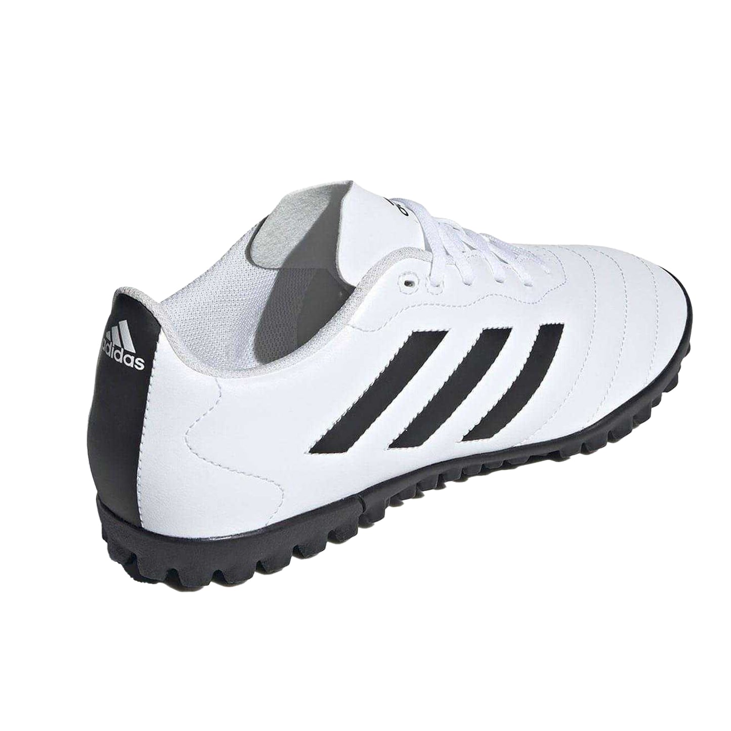 White-Black - Back - Adidas Mens Goletto VIII 3 Stripes Leather Artificial Ground Football Boots
