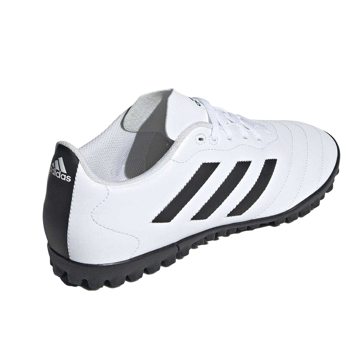 White-Black - Back - Adidas Mens Goletto VIII 3 Stripes Leather Artificial Ground Football Boots