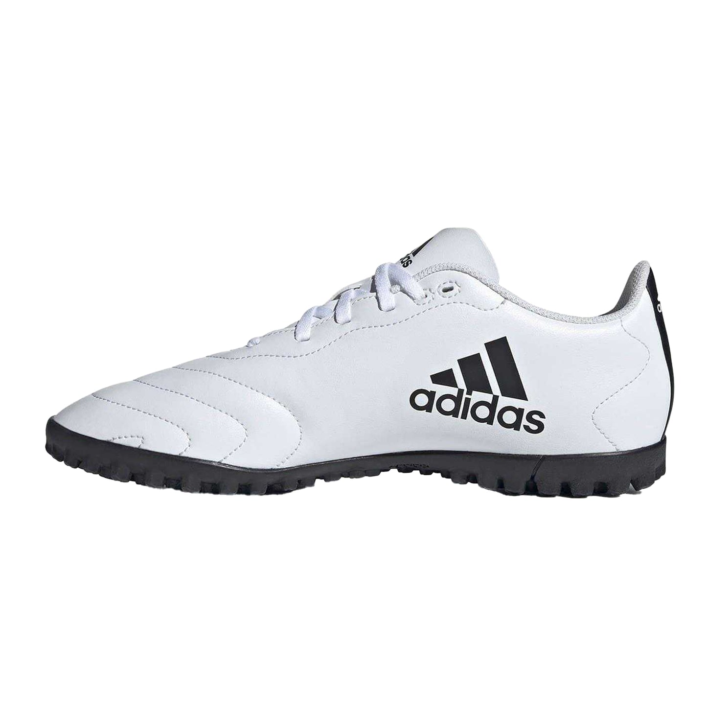 White-Black - Side - Adidas Mens Goletto VIII 3 Stripes Leather Artificial Ground Football Boots