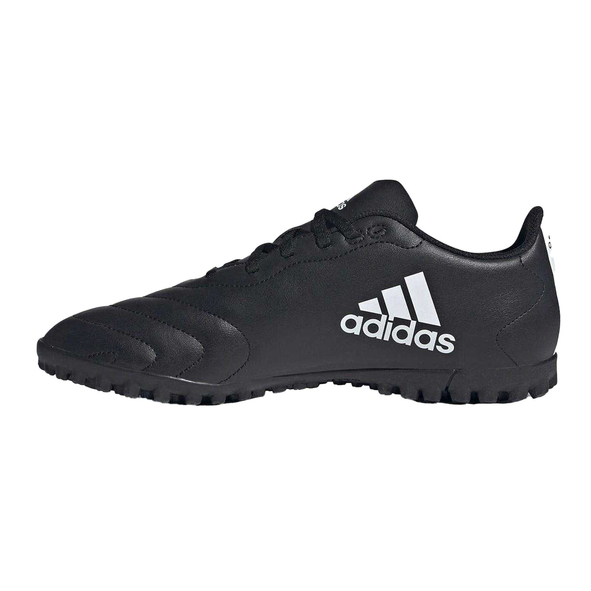 Black-White - Side - Adidas Mens Goletto VIII 3 Stripes Leather Artificial Ground Football Boots
