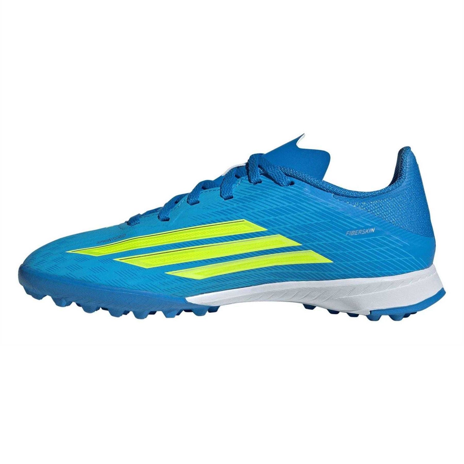 Blue-Solar Yellow - Side - Adidas Childrens-Kids F50 League Football Boots